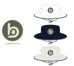 Bradley Baseball Bucket/Boonie Hat (circle B Logo) -Bats Shop BoonieHats