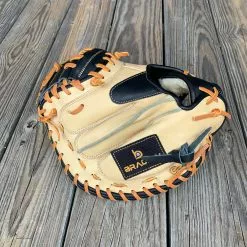 Bradley Baseball 34" Open Back Catcher's Mitt, T4 Next Play Pro Kip LTD Blonde/Black/Tan