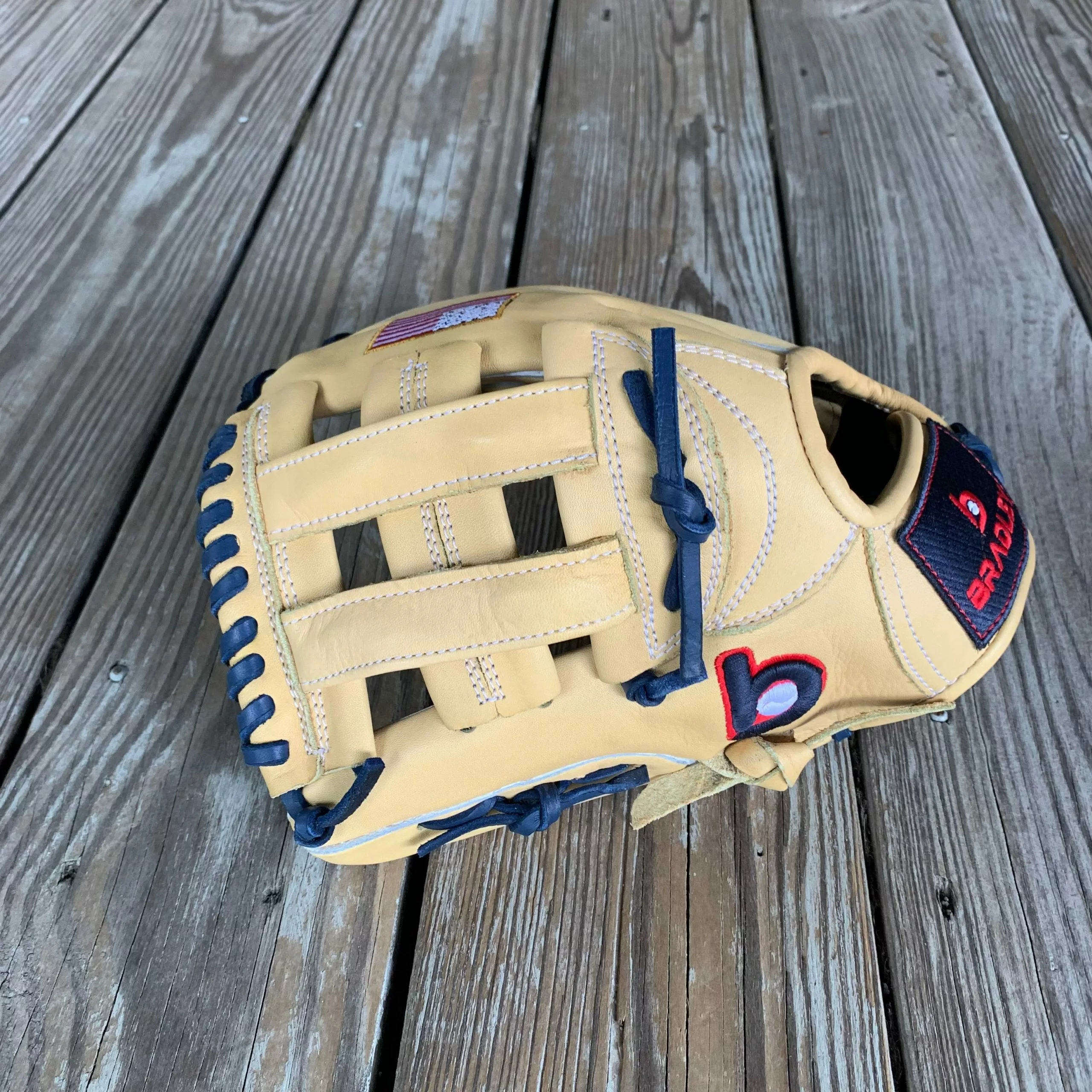 Bradley Baseball 11.25" H-Web, T2 Next Play Series '23 (Navy Lace, American Flag) 5 Bradley Baseball 11.25" H-Web, T2 Next Play Series '23 (Navy Lace, American Flag) - Image 5