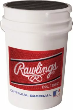 Rawlings Bucket Combo BBLOGOCOMBO Bucket With 3 Dozen HQ4Sports Logo Baseballs
